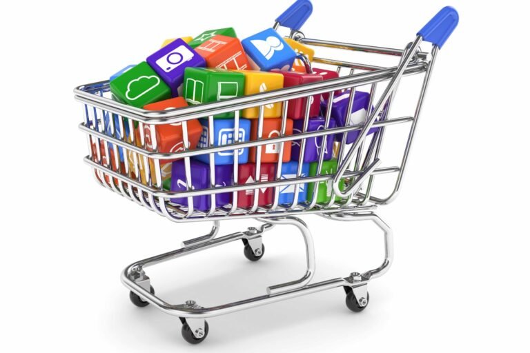 Shopping cart with media boxes